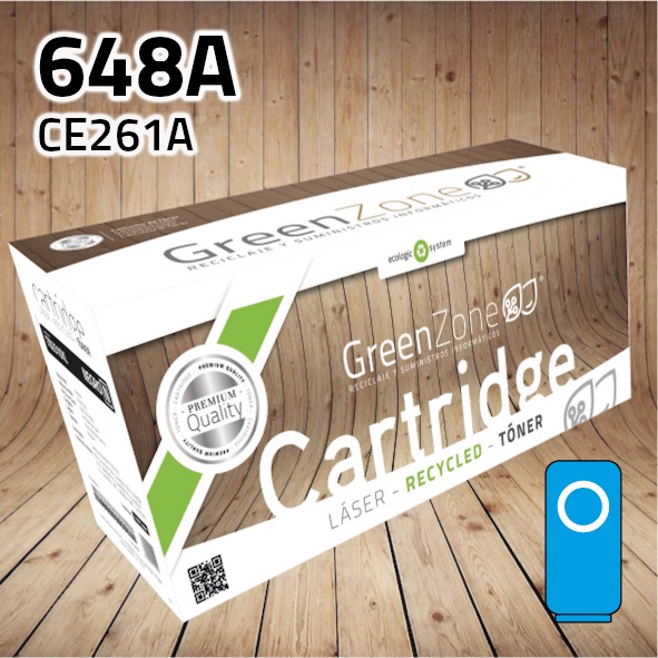 Tóner HP CE261A (648A) cian | 10.000 páginas | Green Zone